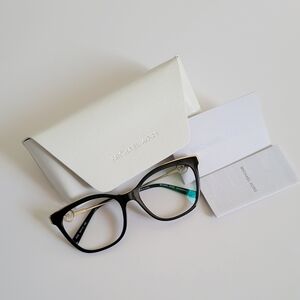 Michael Kors Black Eyeglasses, Gold Tone Hardware, Original Case